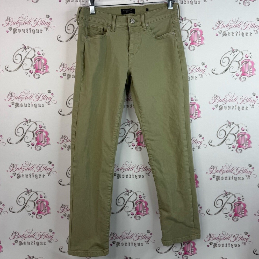 Banana Republic pants bottoms green military Khaki Denim Pants premium denim